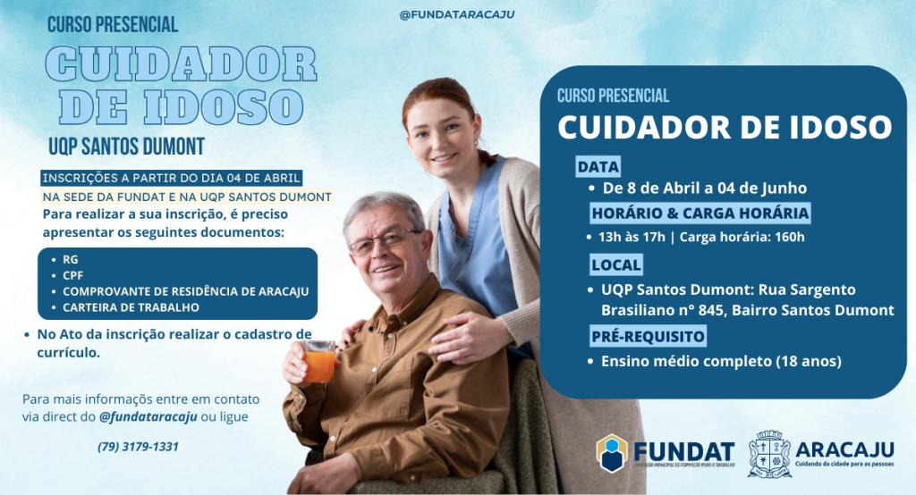 Prefeitura Abre Inscri Es Para Curso De Cuidador De Idosos Em Aracaju