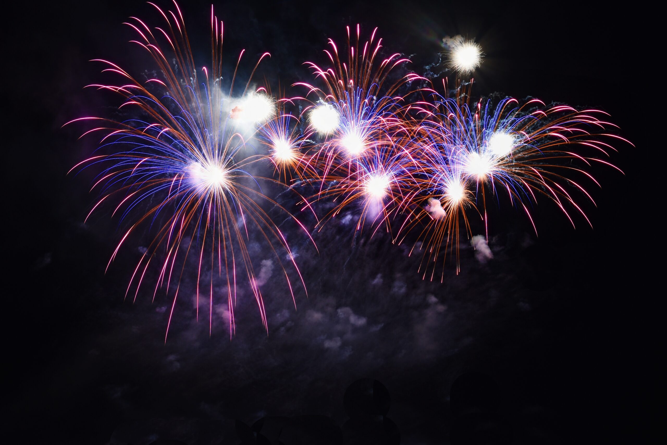 Beautiful colorful fireworks on water. Brno dam.
International Fireworks Competition Ignis Brunensis. Brno - Czech Republic - Europe.