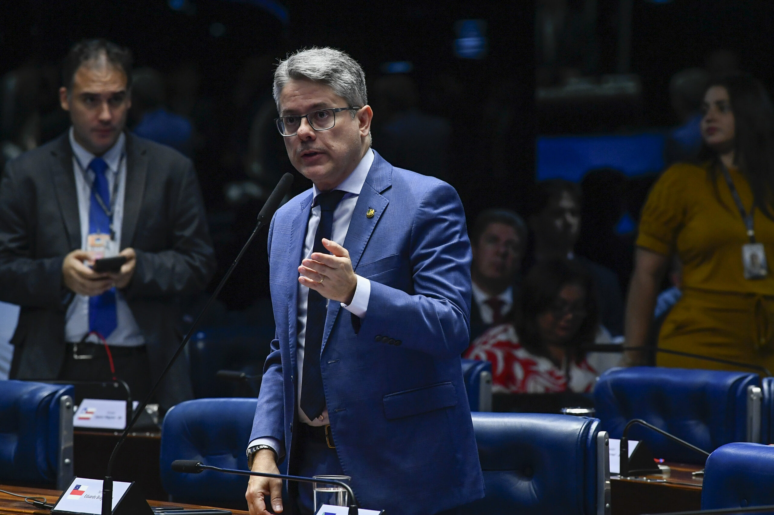 Plenário do Senado Federal durante sessão deliberativa ordinária. Ordem do dia. 

Na pauta, deliberação da Medida Provisória nº 1.254, de 2024, e dos demais itens constantes da pauta publicada pela Secretaria-Geral da Mesa.

Em pronunciamento, à bancada, senador Alessandro Vieira (MDB-SE).

Foto: Marcos Oliveira/Agência Senado